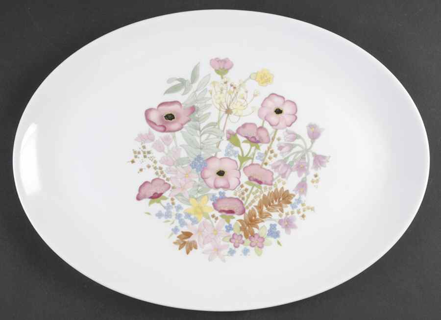 Meadow Sweet (Bone) 14" Oval Serving Platter by Wedgwood-1