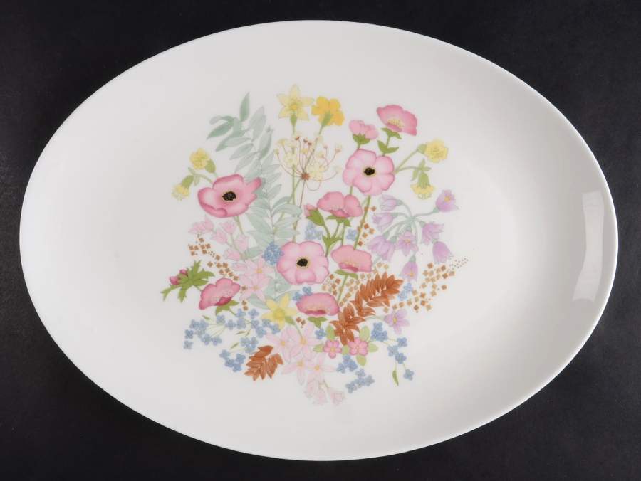 Meadow Sweet (Bone) 15" Oval Serving Platter by Wedgwood-1
