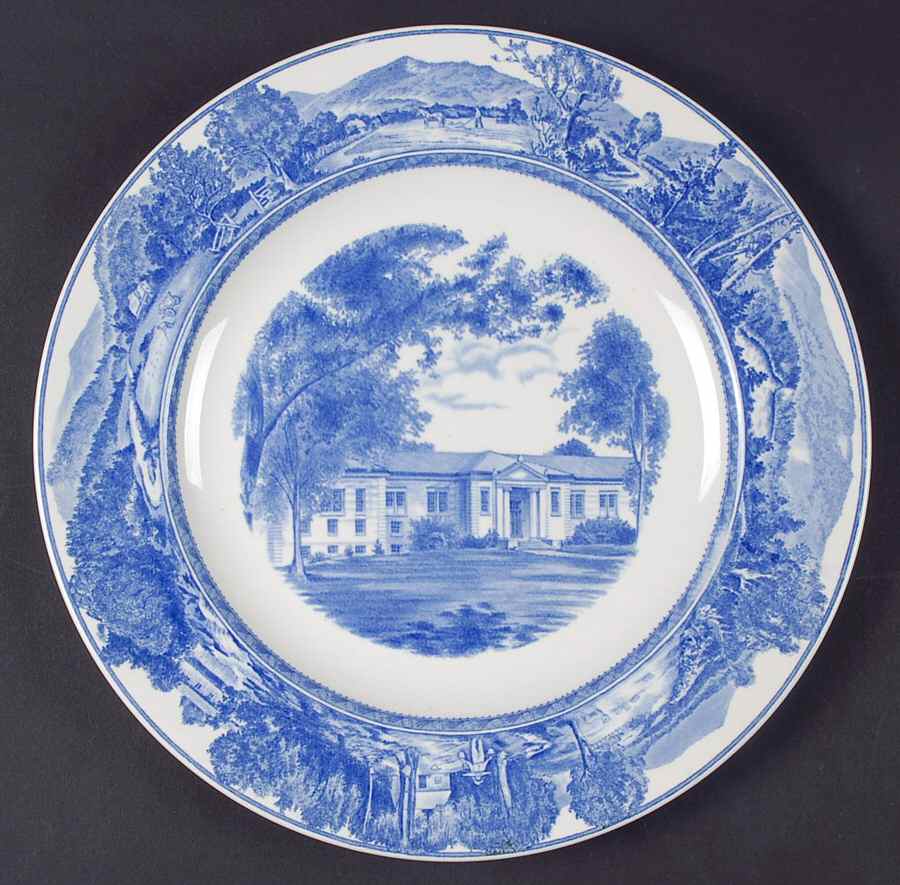 Middlebury College Blue Dinner Plate by Wedgwood-1