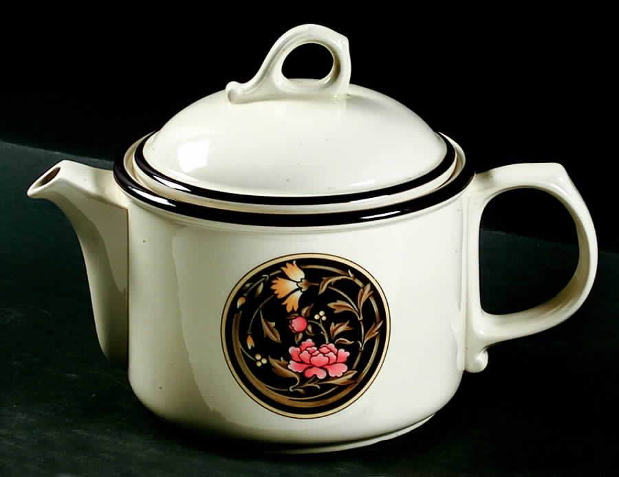 Mikado (Yellow & Coral Flowers) Teapot & Lid by Wedgwood-1