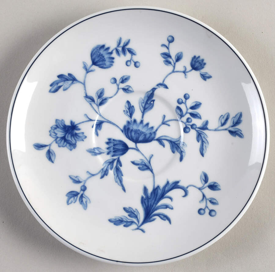 Mikado (Blue Flowers) Saucer for Breakfast Cup by Wedgwood-1
