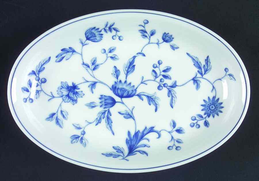 Mikado (Blue Flowers) Underplate for Gravy Boat by Wedgwood-1