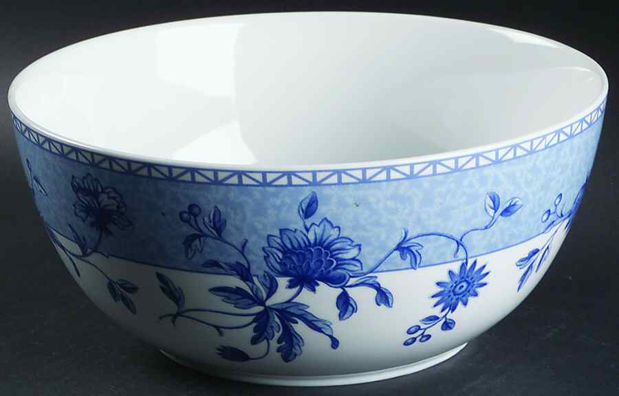 Mikado (Blue Flowers) 9" Salad Serving Bowl by Wedgwood-1