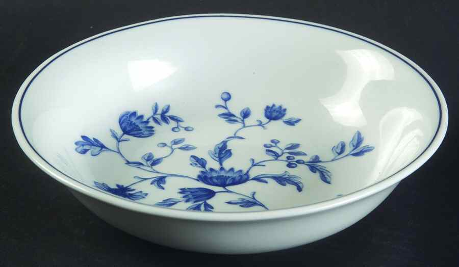 Mikado (Blue Flowers) Coupe Cereal Bowl by Wedgwood-1