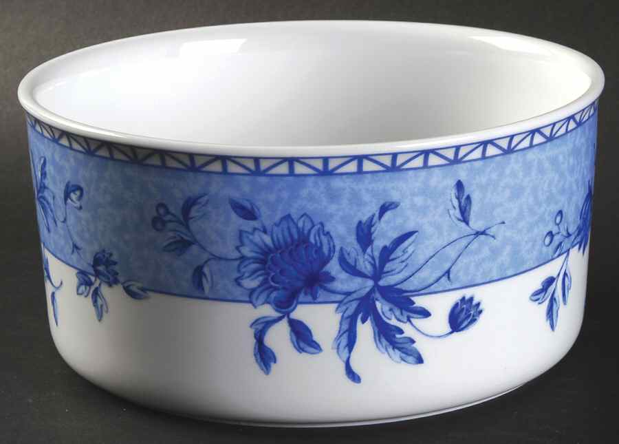 Mikado (Blue Flowers) 7" Souffle by Wedgwood-1