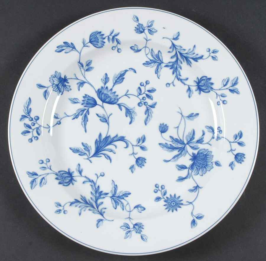 Mikado (Blue Flowers) 12" Chop Plate (Round Platter) by Wedgwood-1
