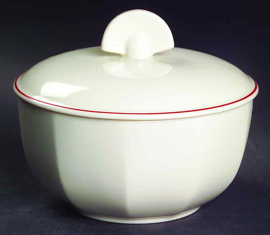 Milford (Octagonal, Earthenware) Sugar Bowl & Lid by Wedgwood-1