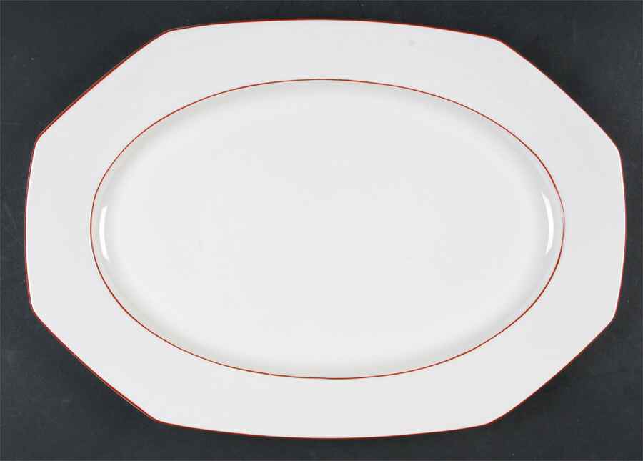 Milford (Octagonal, Earthenware) 15" Oval Serving Platter by Wedgwood-1