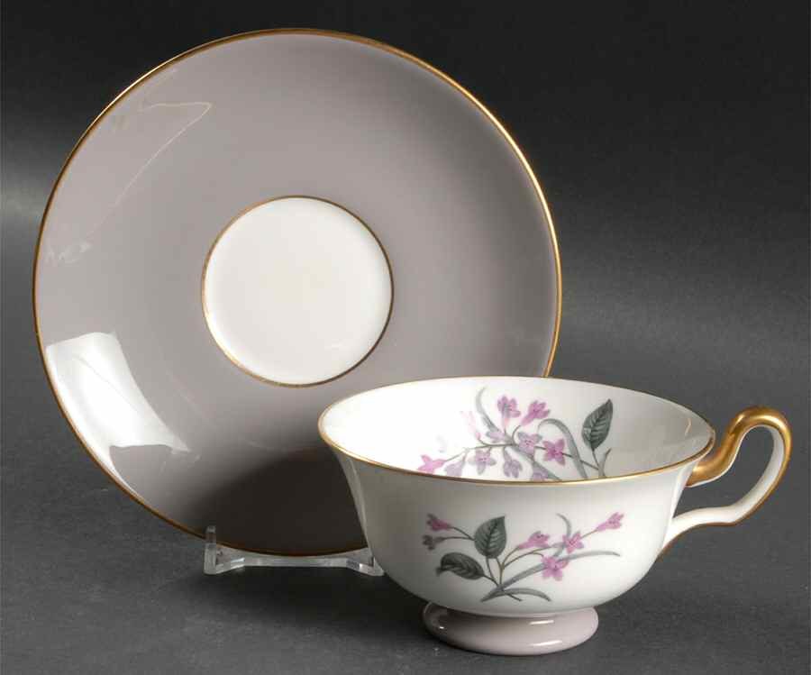 Milford (Bone China) Footed Cup & Saucer Set by Wedgwood-1