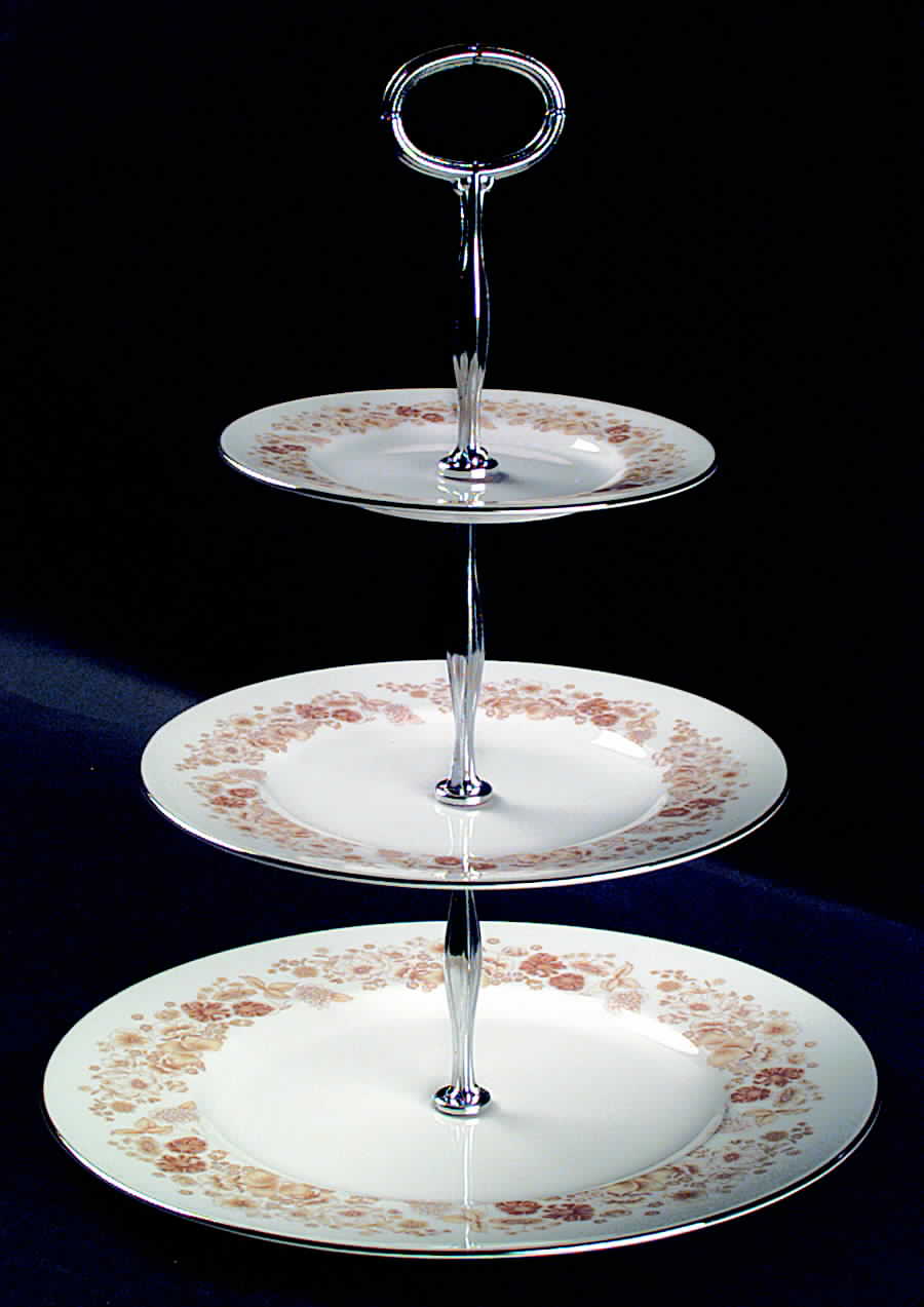 Mimosa 13 7/8"-14 1/4" 3-Tiered Serving Tray(DP,SP,BB) HC by Wedgwood-1