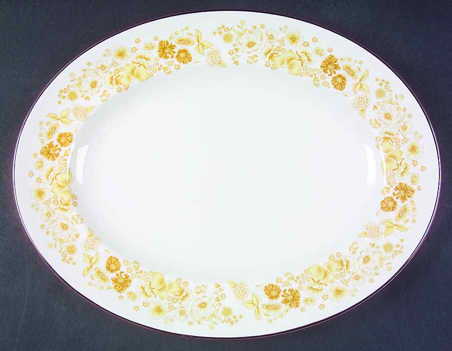 Mimosa 13" Oval Serving Platter by Wedgwood-1