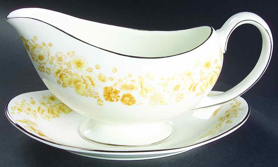 Mimosa Gravy Boat & Underplate by Wedgwood-1
