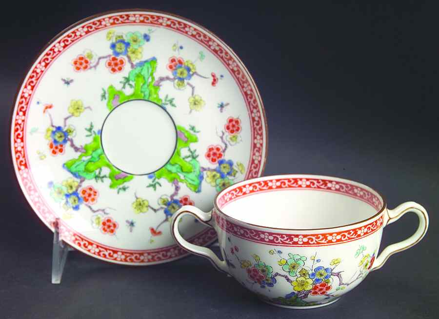 Ming Flat Bouillon Cup & Saucer by Wedgwood-1