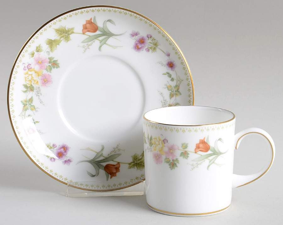 Mirabelle Flat Cup & Saucer Set by Wedgwood-1