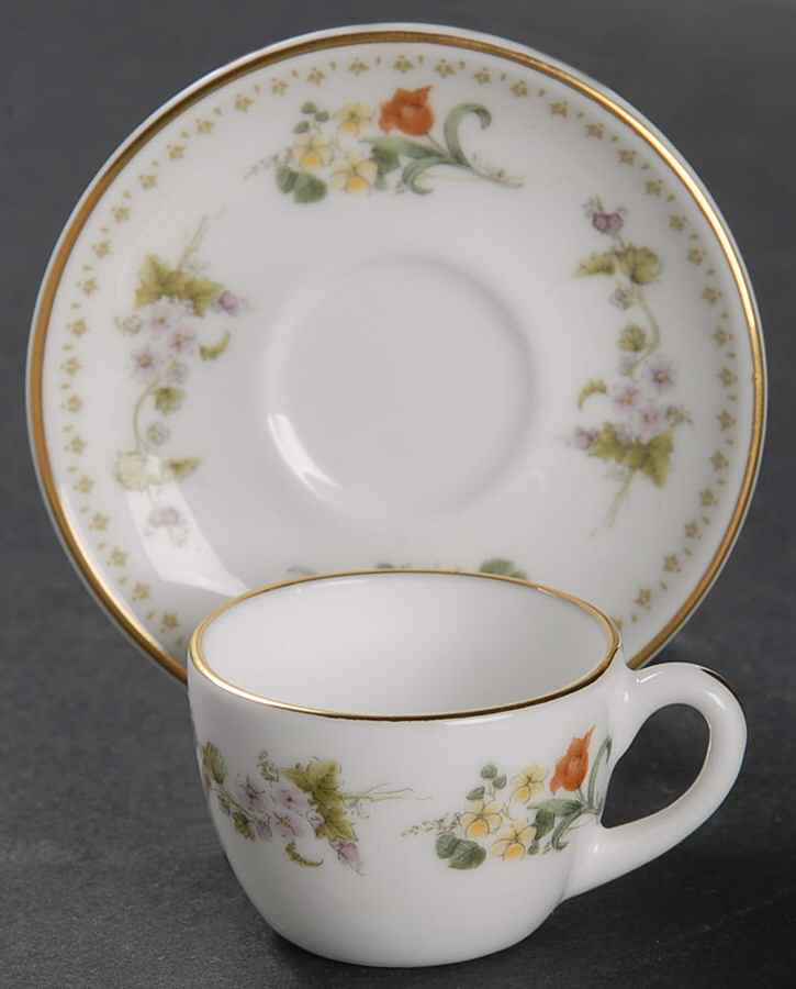Mirabelle Miniature Cup and Saucer Set by Wedgwood-1