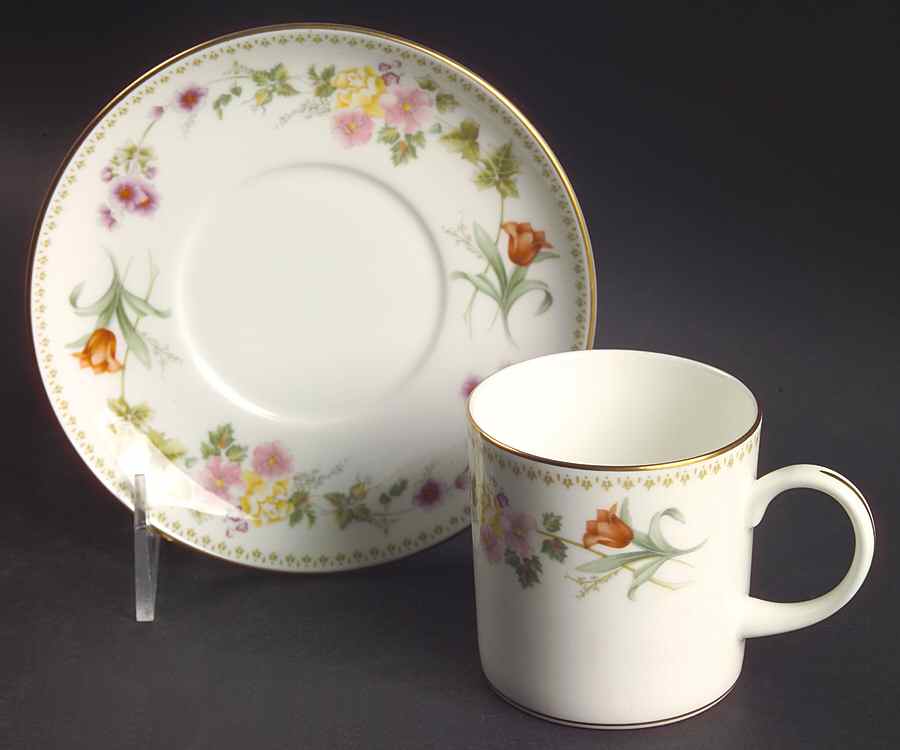 Mirabelle Can Shape Demitasse Cup and Saucer Set by Wedgwood-1