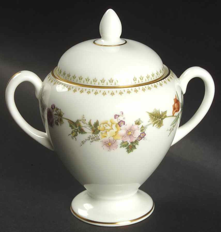 Mirabelle Globe Shape Sugar Bowl & Lid by Wedgwood-1