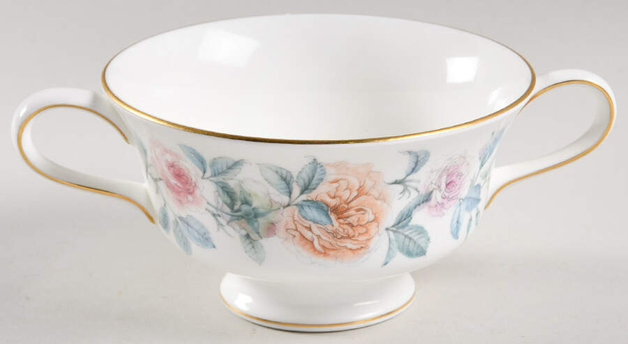 Mist Rose Footed Cream Soup Bowl by Wedgwood-1