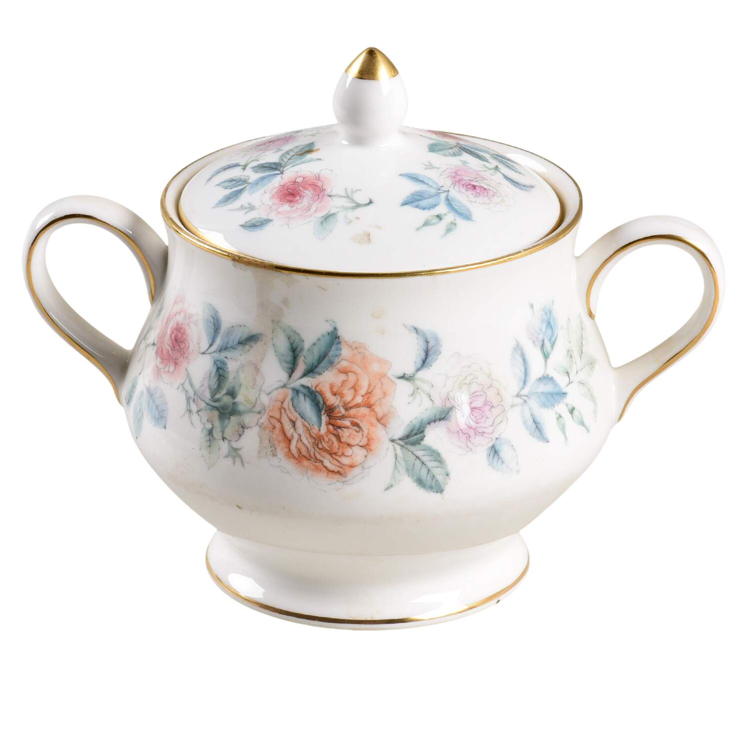 Mist Rose Sugar Bowl & Lid by Wedgwood-1