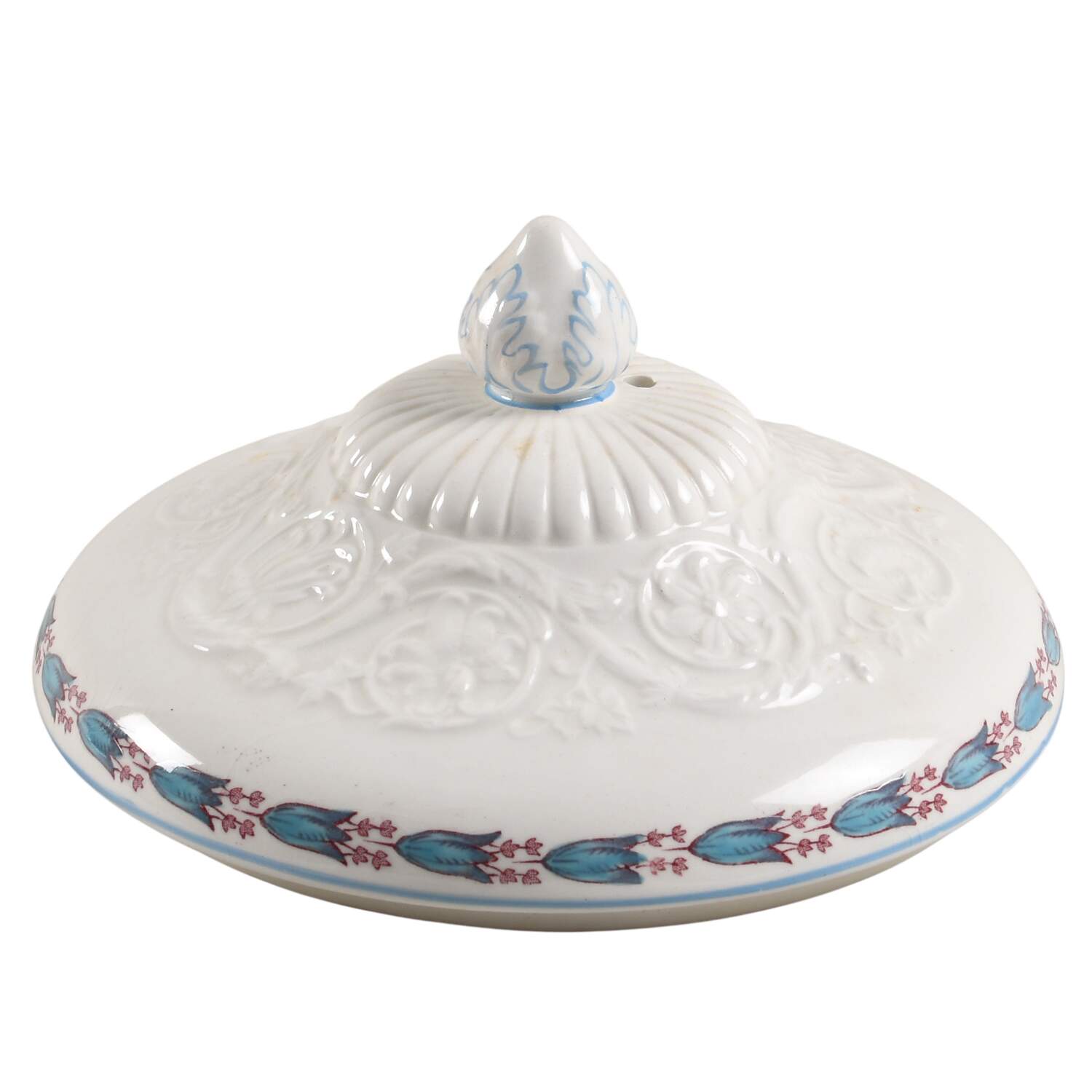 Morning Glory (Blue Trim) Lid for Round Vegetable by Wedgwood-1
