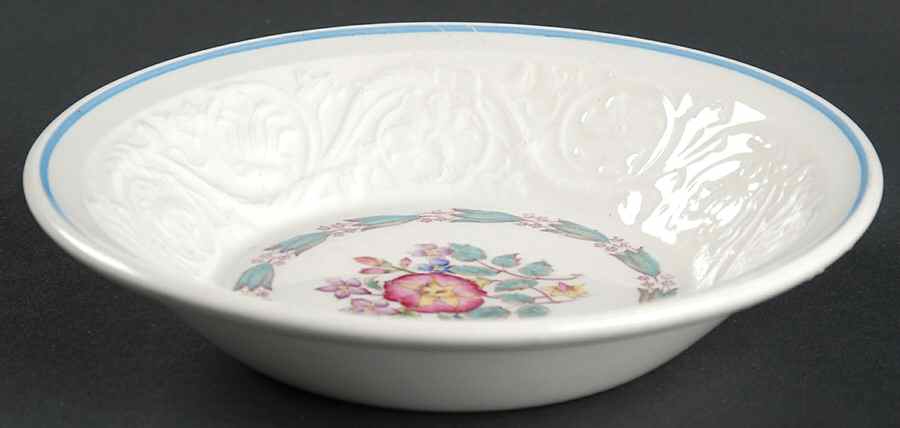 Morning Glory (Blue Trim) Fruit/Dessert (Sauce) Bowl by Wedgwood-1