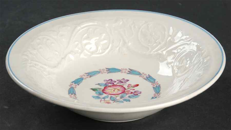 Morning Glory (Blue Trim) Coupe Cereal Bowl by Wedgwood-1