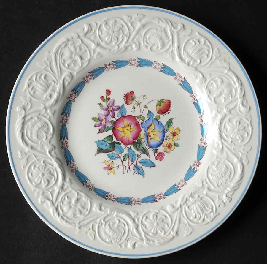 Morning Glory (Blue Trim) Dessert/Pie Plate by Wedgwood-1