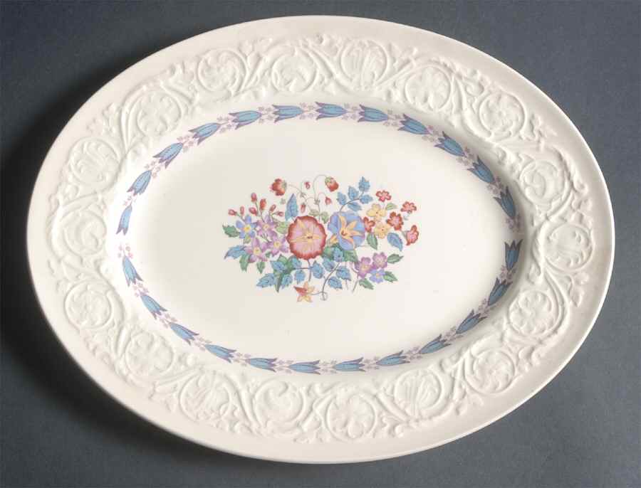 Morning Glory (No Trim) 11" Oval Serving Platter by Wedgwood-1