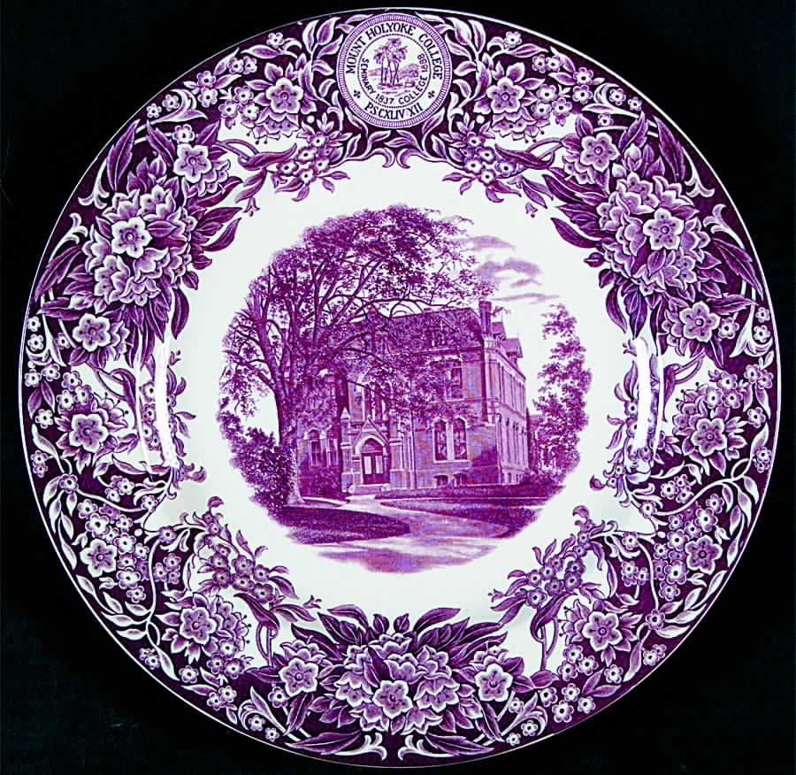 Mount Holyoke College Mulberry Dinner Plate by Wedgwood-1