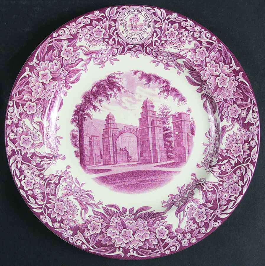 Mount Holyoke College Mulberry Dinner Plate by Wedgwood-1