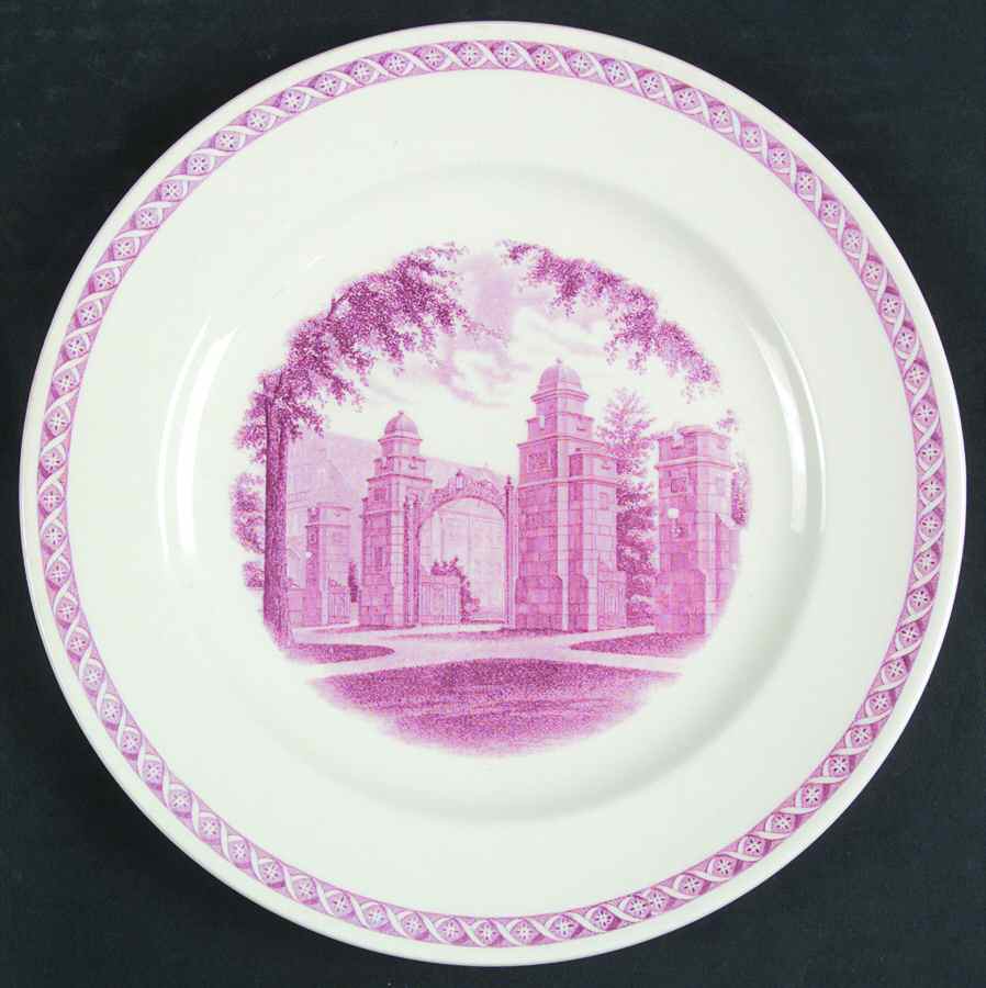 Mount Holyoke College Mulberry Luncheon Plate by Wedgwood-1