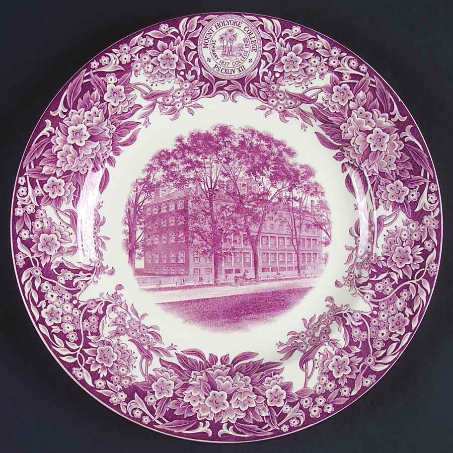 Mount Holyoke College Mulberry Dinner Plate by Wedgwood-1