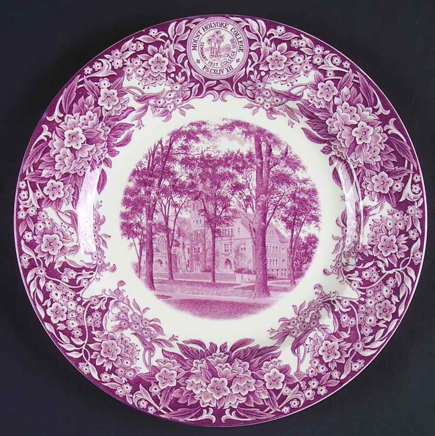 Mount Holyoke College Mulberry Dinner Plate by Wedgwood-1