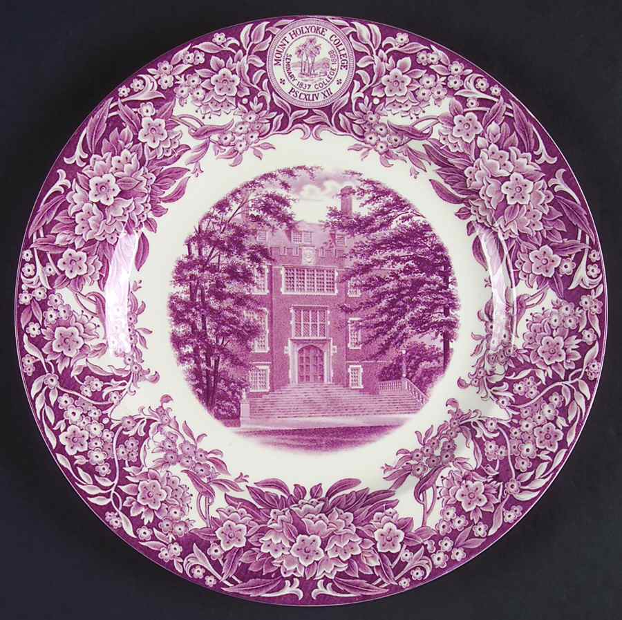 Mount Holyoke College Mulberry Dinner Plate by Wedgwood-1