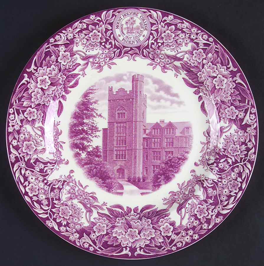 Mount Holyoke College Mulberry Dinner Plate by Wedgwood-1