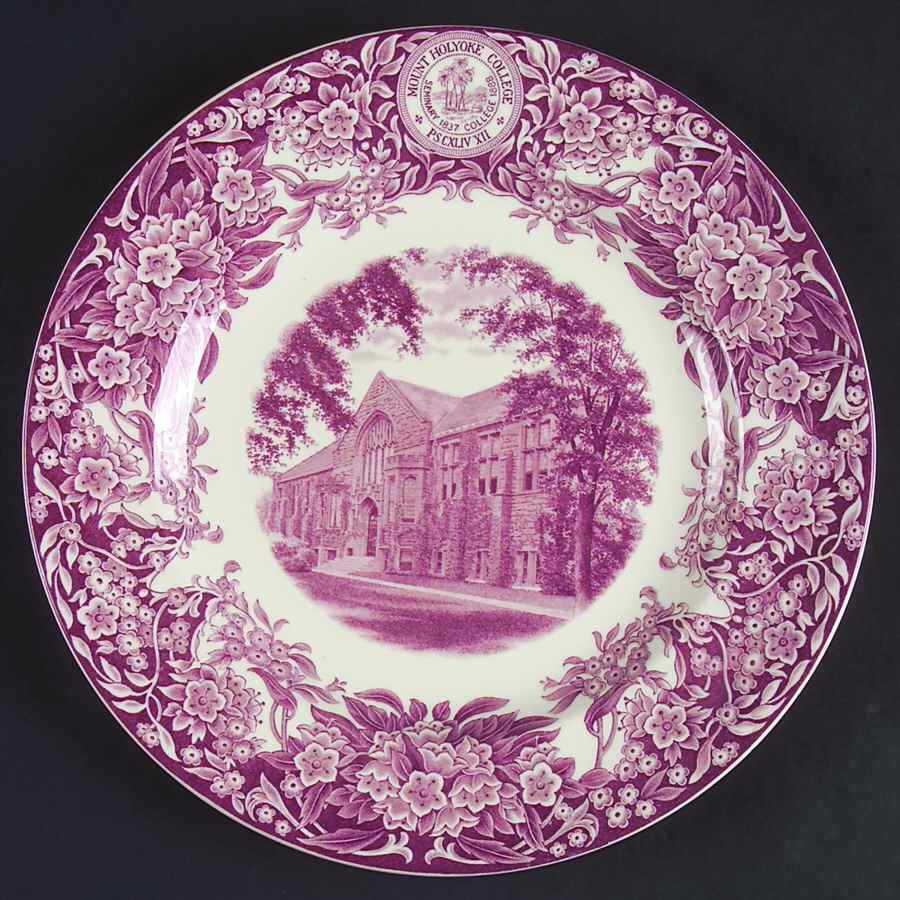 Mount Holyoke College Mulberry Dinner Plate by Wedgwood-1