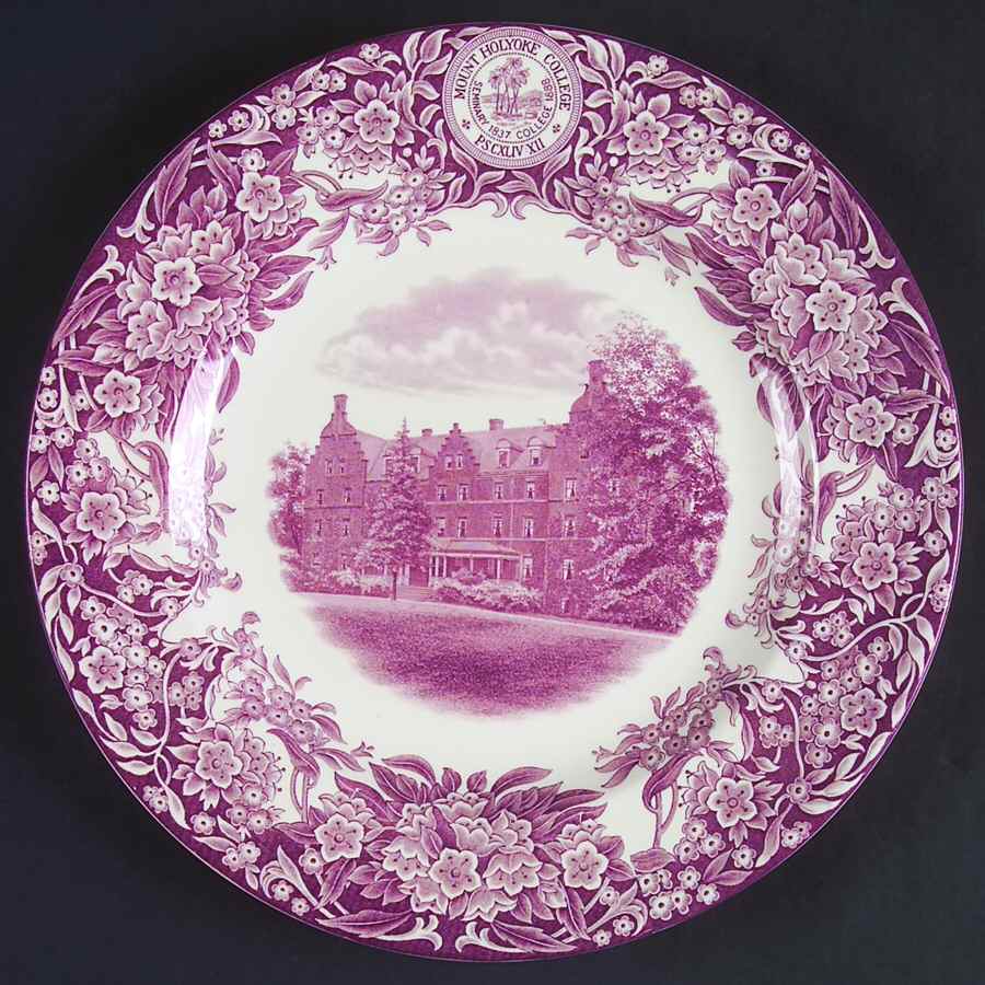 Mount Holyoke College Mulberry Dinner Plate by Wedgwood-1