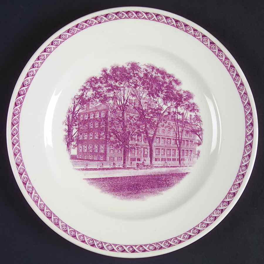 Mount Holyoke College Mulberry Luncheon Plate by Wedgwood-1