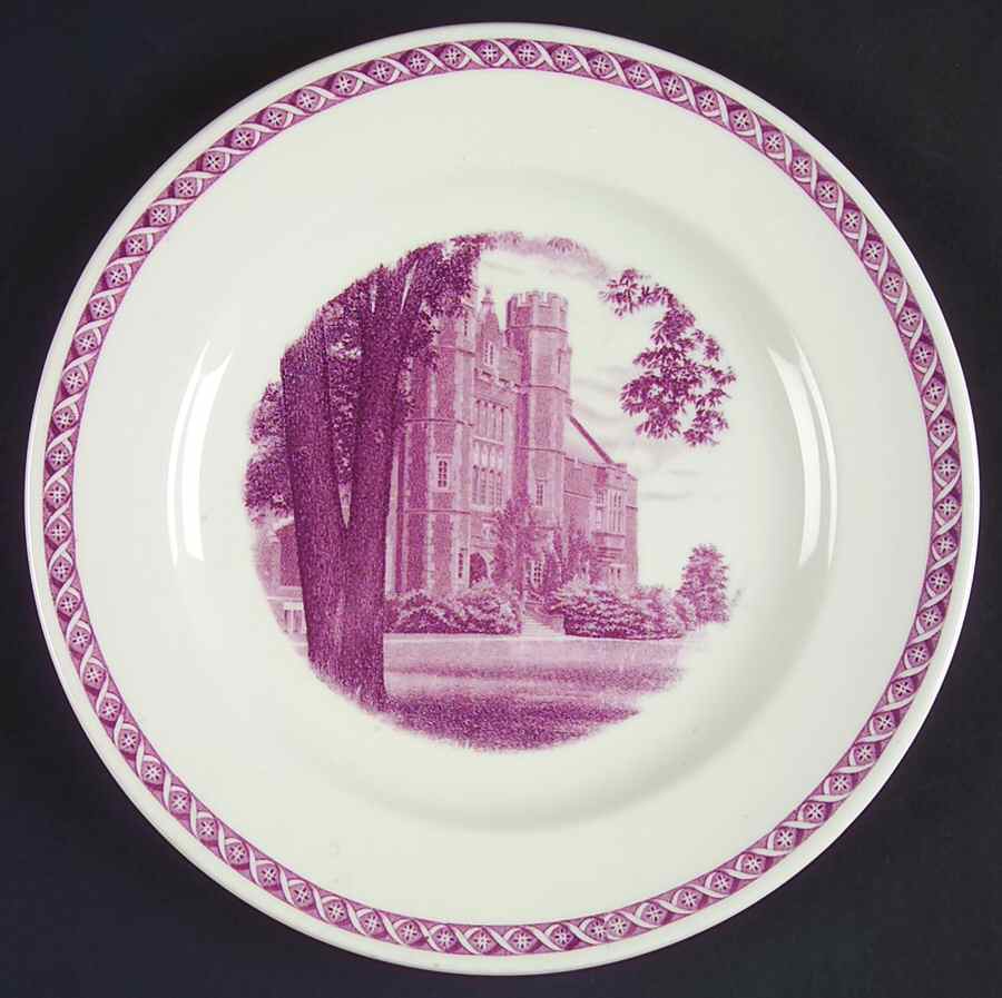 Mount Holyoke College Mulberry Luncheon Plate by Wedgwood-1