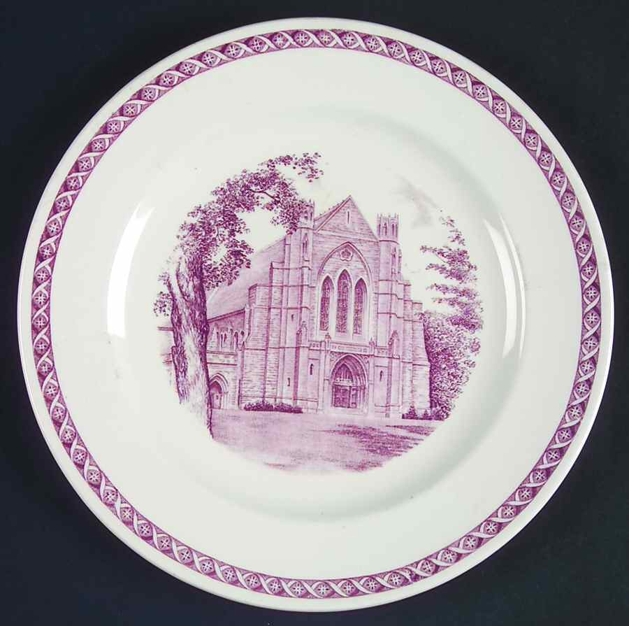 Mount Holyoke College Mulberry Luncheon Plate by Wedgwood-1