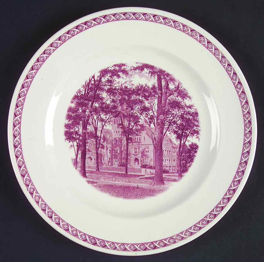 Mount Holyoke College Mulberry Luncheon Plate by Wedgwood-1