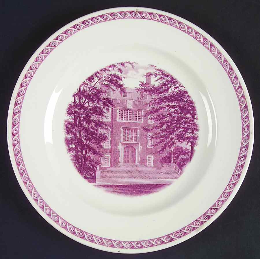 Mount Holyoke College Mulberry Luncheon Plate by Wedgwood-1