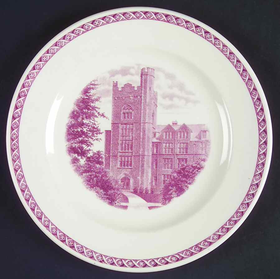 Mount Holyoke College Mulberry Luncheon Plate by Wedgwood-1
