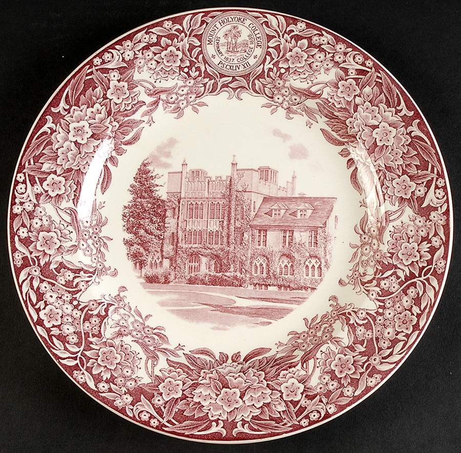 Mount Holyoke College Mulberry Dinner Plate by Wedgwood-1