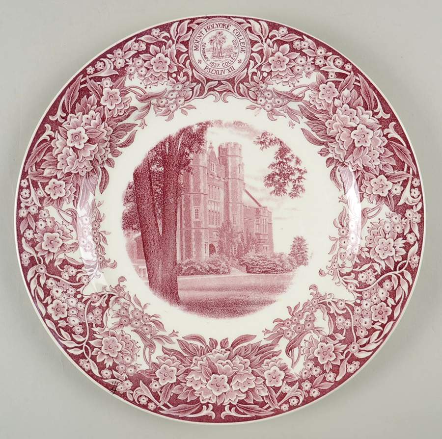 Mount Holyoke College Mulberry Dinner Plate by Wedgwood-1