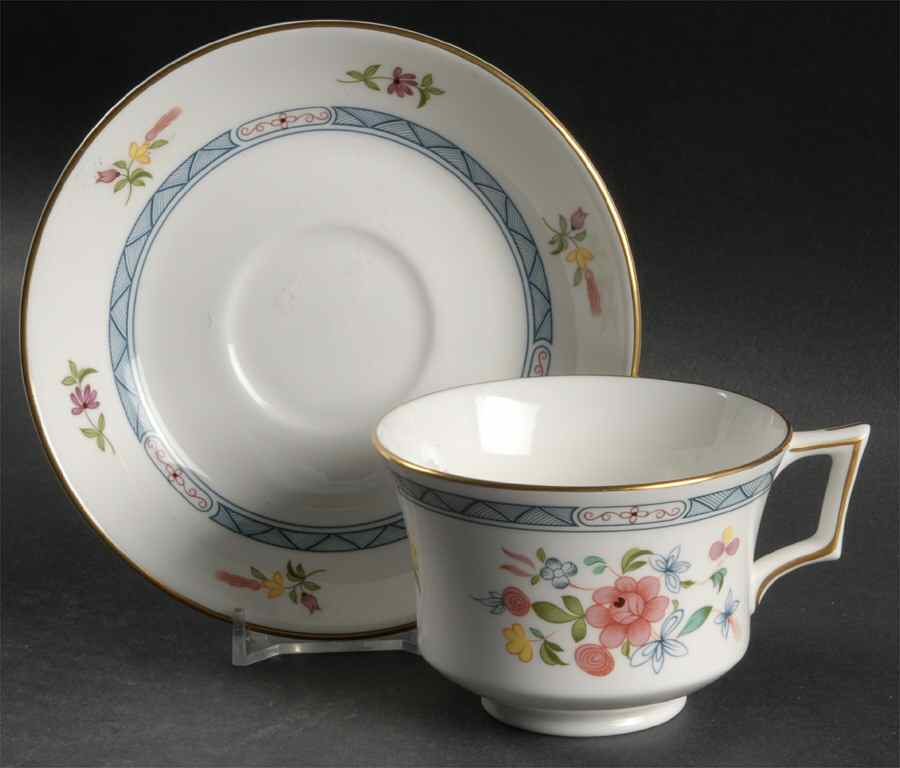 Montcalm Footed Cup & Saucer Set by Wedgwood-1