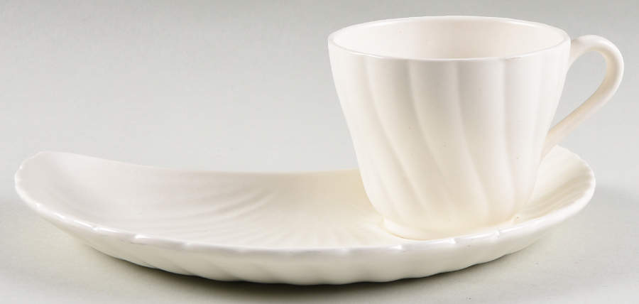 Moonstone (Matte) Snack Plate & Cup Set by Wedgwood-1