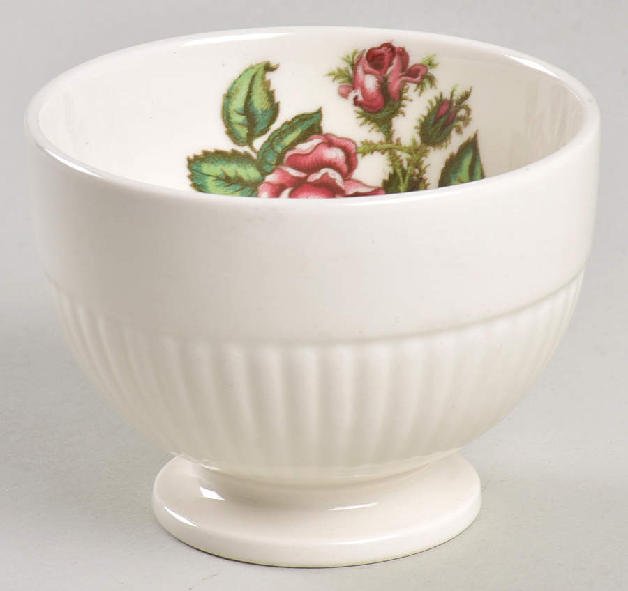 Moss Rose (Older, Brown Backstamp) Open Sugar Bowl by Wedgwood-1