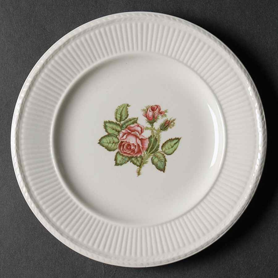 Moss Rose (Older, Brown Backstamp) Bread & Butter Plate by Wedgwood-1