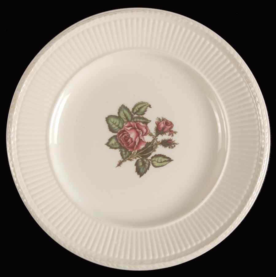 Moss Rose (Older, Brown Backstamp) Dessert/Pie Plate by Wedgwood-1